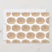 Invitation Cannelle Roll Bun Pâtisserie Anniversaire Fête Bru (Dos)