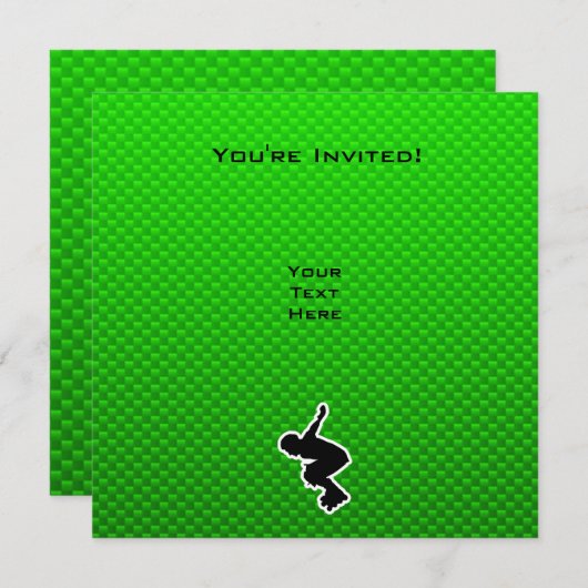 Invitation Cannette de fil de roller (Devant / Derrière)