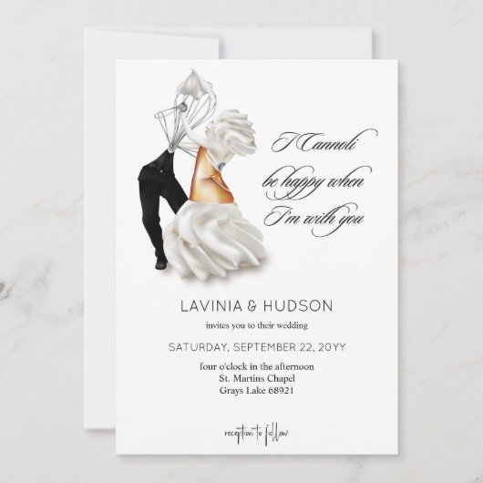 Invitation Cannoli Funny Mariage (Devant)