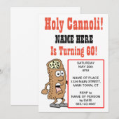 Invitation Cannoli saint tournant l'invitation de 60 parties (Devant / Derrière)