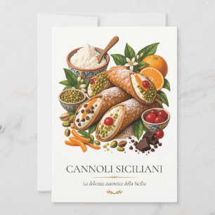 Invitation Cannoli Siciliani – Vintage Italian Dessert