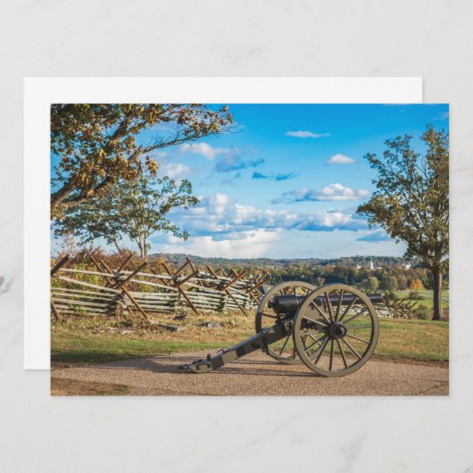 Invitation Canons à Gettysburg (Devant / Derrière)