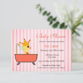 Invitation Canotage dans un bain | Baby shower (Debout devant)