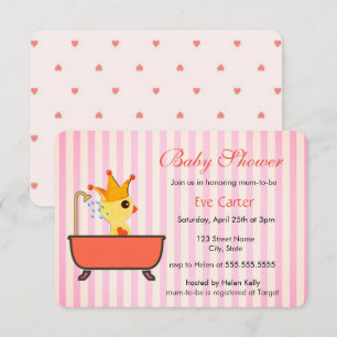 Invitation Canotage dans un bain   Baby shower