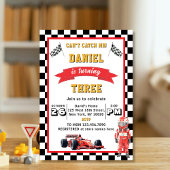 Invitation Can't Catch Me Race Car 3rd Birthday Party