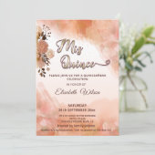 Invitation Cantalouge à l'aquarelle à fleurs d'automne (Debout devant)