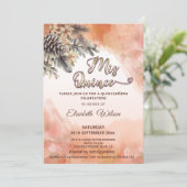 Invitation Cantalouge à l'aquarelle à fleurs d'automne (Debout devant)