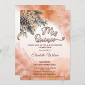 Invitation Cantalouge à l'aquarelle à fleurs d'automne (Devant / Derrière)