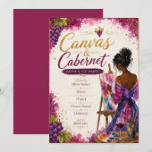 Invitation Canvas & Cabernet Peinture et Boire (Devant / Derrière)