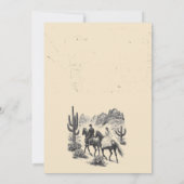 Invitation Canyon à cheval Couple Mariage (Dos)