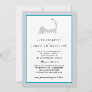 Invitation Cap Cod de Provincetown MARIAGE