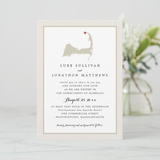Invitation Cap Cod de Provincetown | MARIAGE (Debout devant)