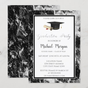 Invitation Cap de remise de diplôme élégant Fête de remise de