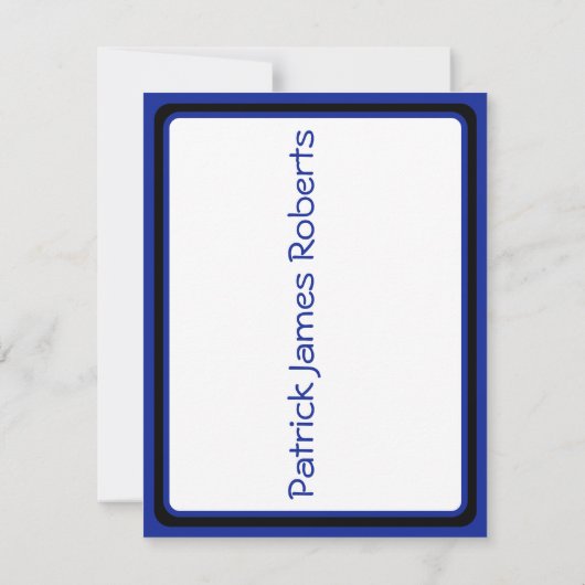 Invitation Cap & Diplôme, Dégradé de Royal Bleu et Noir (Dos)