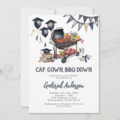 Invitation Cap Gown BBQ Down Graduation (Devant)