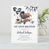 Invitation Cap Gown BBQ Down Graduation (Debout devant)