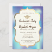 Invitation Cap Holographique Blue Graduation Part (Devant)