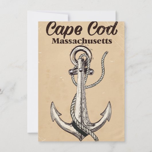 Invitation Cape Cod Massachusetts Affiche de voyage vintage (Dos)