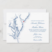 Invitation Cape May NJ all-in-one QR code RSVP Mariage (Devant)