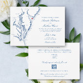 Invitation Cape May NJ all-in-one QR code RSVP Mariage
