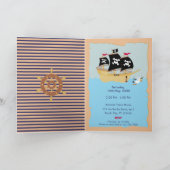 Invitation Capitaine Boy Pirate Bateau fête d'anniversaire (Intérieur)