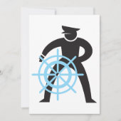 Invitation Capitaine De Navire À La Tête (Devant)