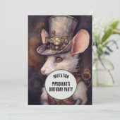 Invitation Capitaine Steampunk Souris Rat (Debout devant)