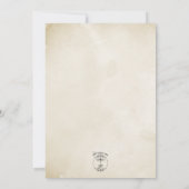 Invitation Cappuccino Crème Rose rustique (Dos)