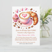 Invitation Cappuccino de la Saint-Valentin (Debout devant)