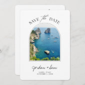Invitation Capri Italie Mariage Enregistrer la date (Devant / Derrière)