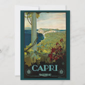 Invitation Capri, Italie, Poster Vintage voyage Art Italia (Devant)