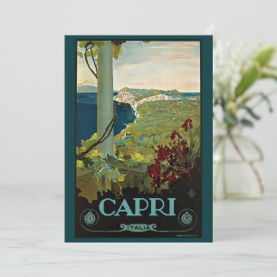 Invitation Capri, Italie, Poster Vintage voyage Art Italia