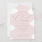 Invitation CAPRICE Blush Rose Cloud Neuf Baby showers Arbrés (Devant)