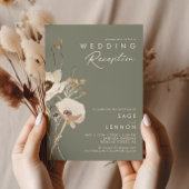 Invitation Caprice Fleur Sauvage | Réception de Mariage Sage