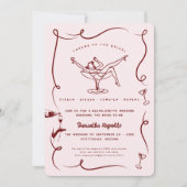 Invitation Caprice Rétro Doodle | Week-end d'enterrement (Devant)