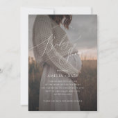 Invitation Capricieux Neutre | Tout en Un Baby Shower Photo (Devant)