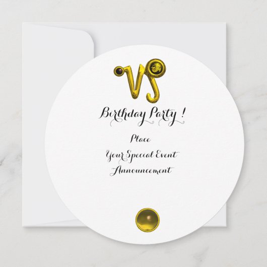 INVITATION CAPRICORN, SIGNE ZODIAQUE, FÊTE D'ANNIVERSAIRE ZOD (Dos)