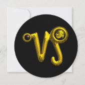 INVITATION CAPRICORN, SIGNE ZODIAQUE, FÊTE D'ANNIVERSAIRE ZOD (Devant)