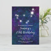 Invitation Capricorn Zodiac Constellation fête d'anniversaire (Debout devant)