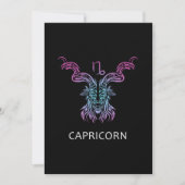 Invitation Capricorn Zodiac Signal Chèvre Design Anniversaire (Devant)