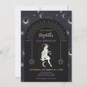 Invitation Capricorne Mystique Noire Zodiac 21e anniversaire (Devant)