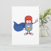 Invitation Capsule de pilule de bande dessinée (Debout devant)