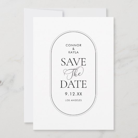 Invitation Capsule Outline Minimalist Elegant Enregistrer la  (Devant)