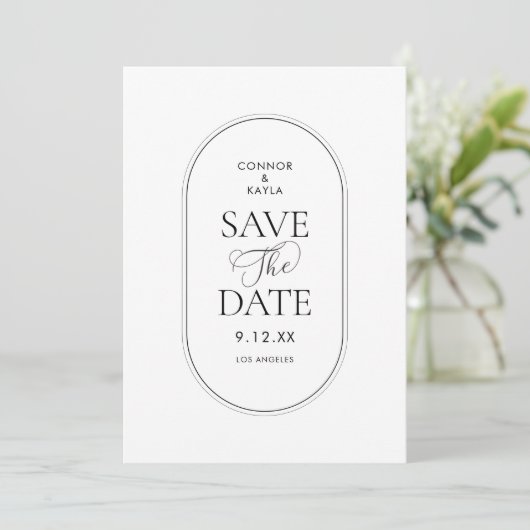 Invitation Capsule Outline Minimalist Elegant Enregistrer la  (Debout devant)