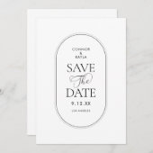 Invitation Capsule Outline Minimalist Elegant Enregistrer la  (Devant / Derrière)
