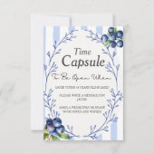 Invitation Capsule Temporelle d'Anniversaire Panneau BLEUET (Devant)