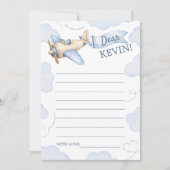 Invitation Capsule Temporelle d'Avion pour Anniversaire (Devant)