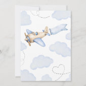 Invitation Capsule Temporelle d'Avion pour Anniversaire (Dos)