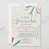 Invitation Capteur 4 juillet douche Fireworks par courrier (Devant)