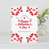 Invitation "Captivé par votre amour" – Saint-Valentin moderne (Debout devant)